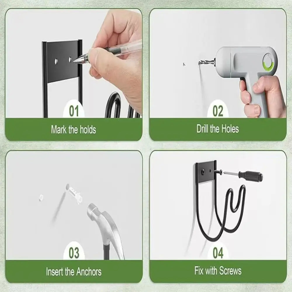 Heavy Duty Wall Mount Garden Hose Holder