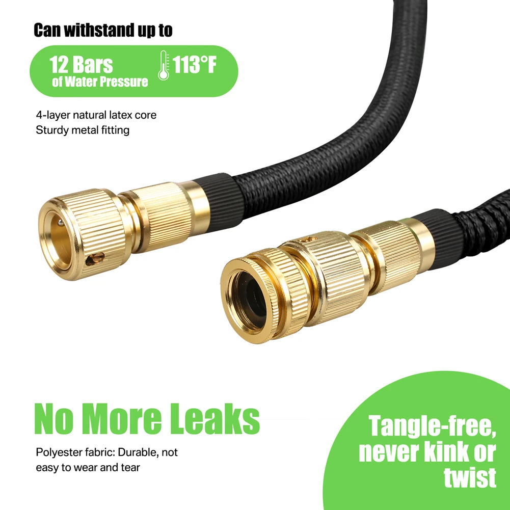 FlexFlow Pro™ Expandable Garden Hose – Lightweight, Tangle-Free & Kink-Proof