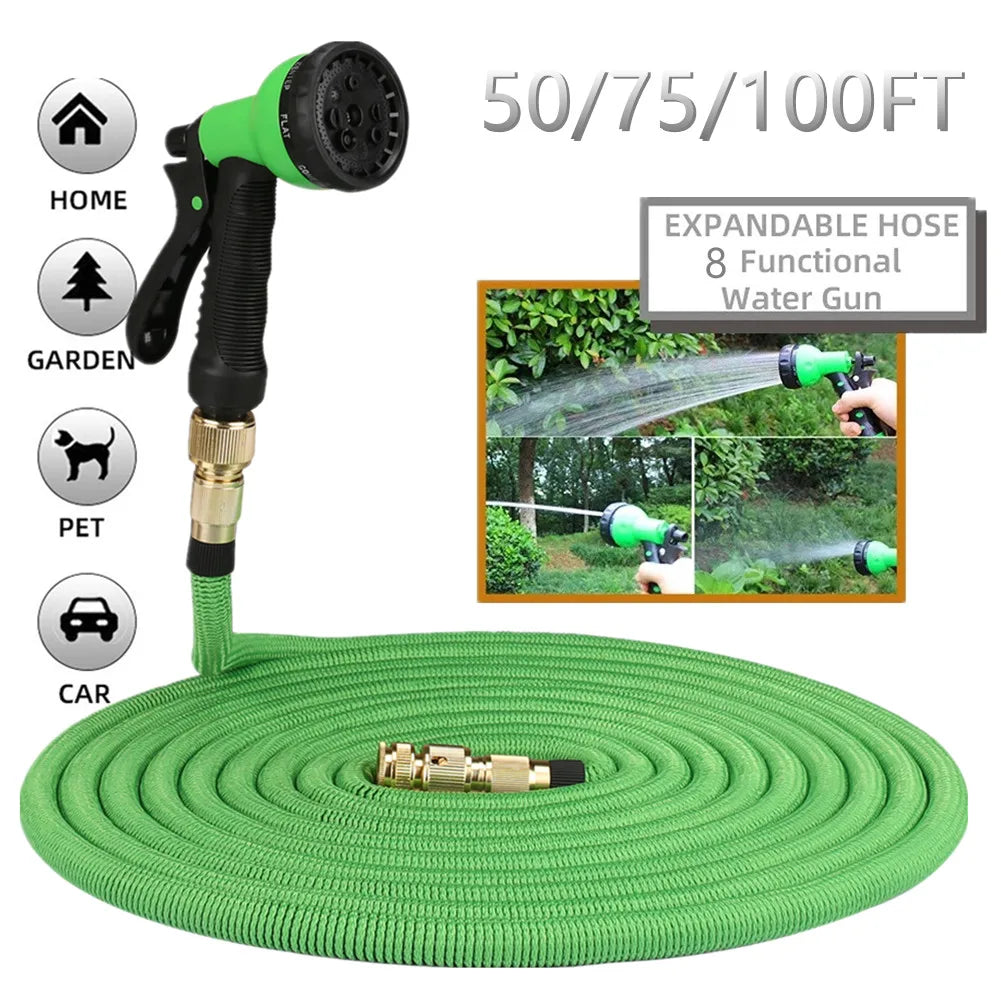 FlexFlow Pro™ Expandable Garden Hose – Lightweight, Tangle-Free & Kink-Proof